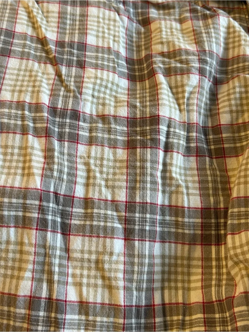 Old Navy reversible tan or plaid shorts size 38 cotton summer casual